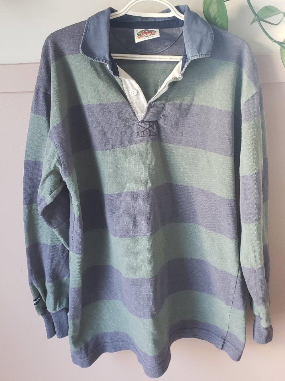 VTG Barbarian Rugby Wear Striped Shirt | Made in Canada | Heavyweight XL